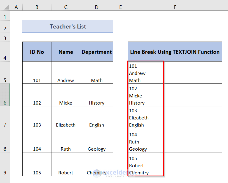 How to Insert New Line in Cell Formula in Excel