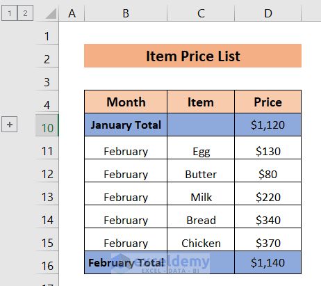 How to Create Collapsible Rows in Excel