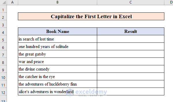 Capitalize the First Letter