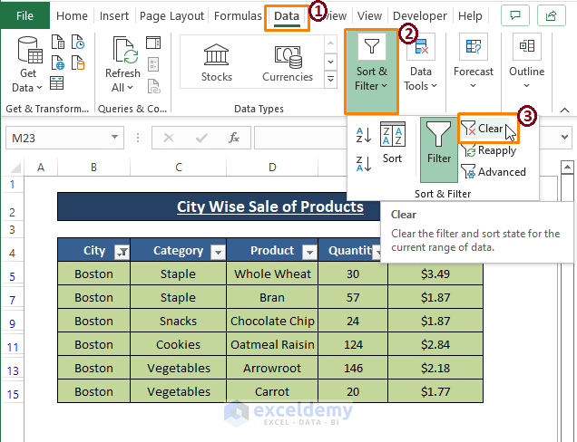 How To Remove Filter Formula In Excel How to Remove Filter by Color in Excel (5 Methods) - ExcelDemy