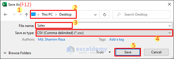 Convert Excel Worksheet to Comma Delimited CSV File
