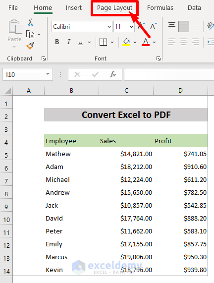 Convert Excel into PDF without Losing Formatting