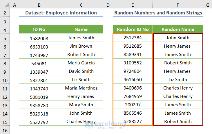 How to Freeze Random Selection in Excel Dataset