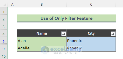 How to Filter Multiple Columns by Color in Excel (2 Methods) - ExcelDemy
