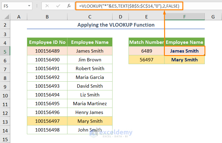 Applying the VLOOKUP Function