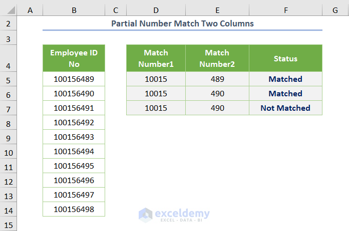 Partial Number Match for Two Columns Using AND Logic