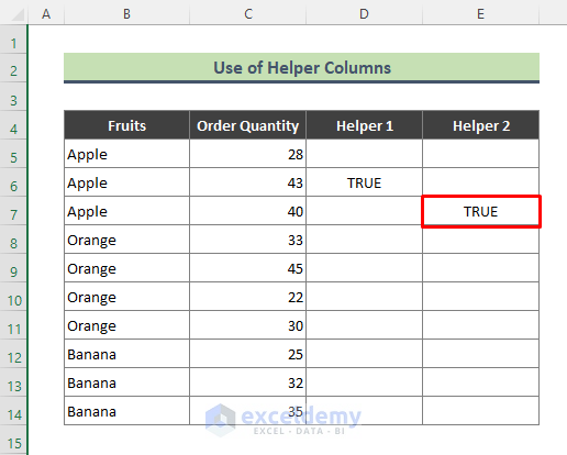 Add Blank Rows between Data Using Helper Column in Excel