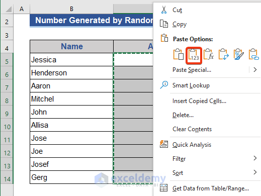 Solution: Numbers Generated with Excel RAND or RANDBETWEEN Functions Have Issues with Sorting