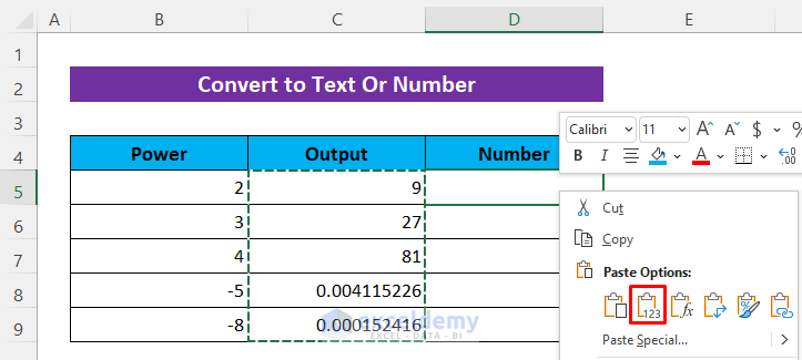 How to Convert a Scientific Notation to Text or Number in Excel