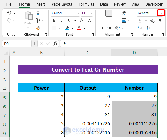 How to Convert a Scientific Notation to Text or Number in Excel