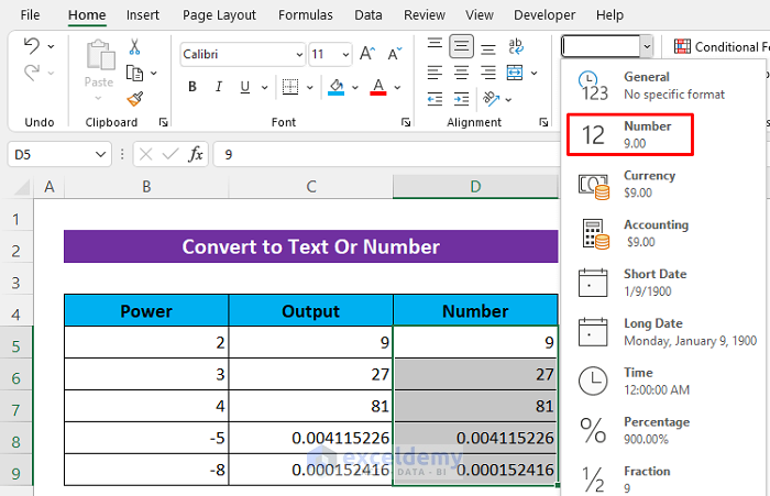 How to Convert a Scientific Notation to Text or Number in Excel