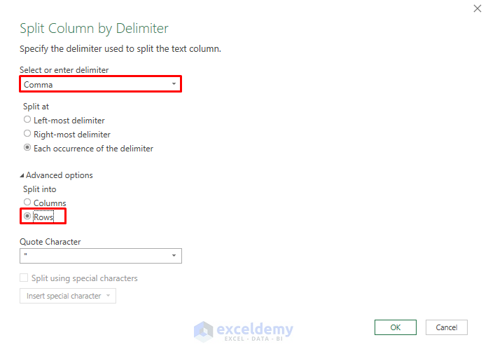 Use Excel Power Query to Divide Data from One Cell into Multiple Rows