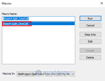 Embed VBA Macros to Break Data from One Cell into Multiple Rows in Excel