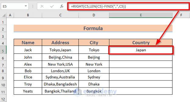 excel split data into columns by comma