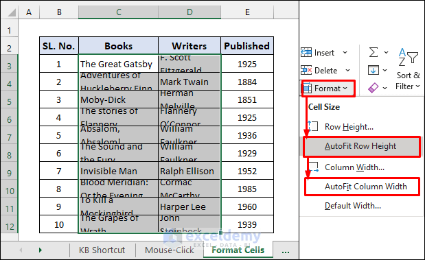  Auto Fit the Row Height of Wrap Text Using Cell Formatting