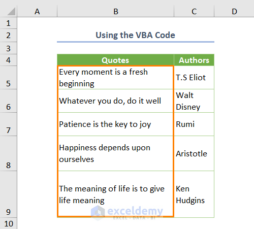 Excel Wrap Text Not Working Merged Cell Using the VBA Code