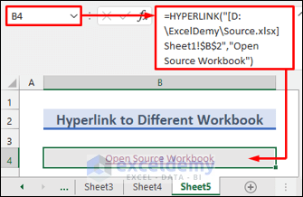 How to Create Excel Hyperlink to a Sheet in Different Workbook