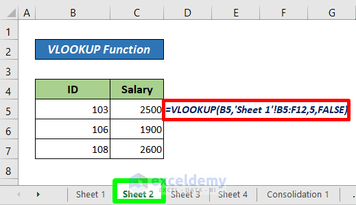 Extract Data from Excel Sheet Using VLOOKUP Function