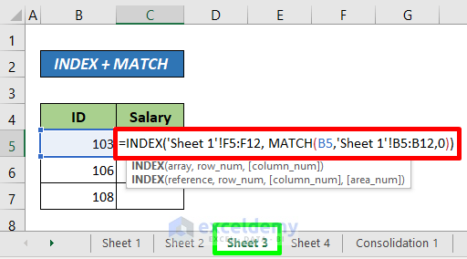 Extract Data from Excel Sheet Using INDEX-MATCH Combo