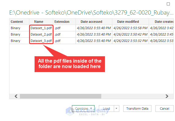 Extract Data from Multiple PDF Files Using Power Query
