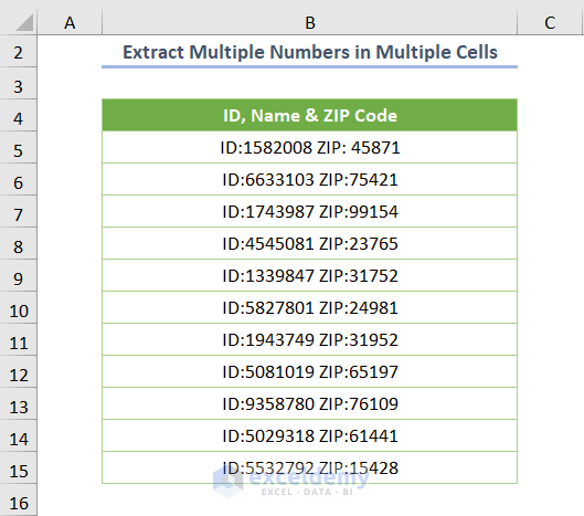 Extract Multiple Numbers from String in Multiple Cells