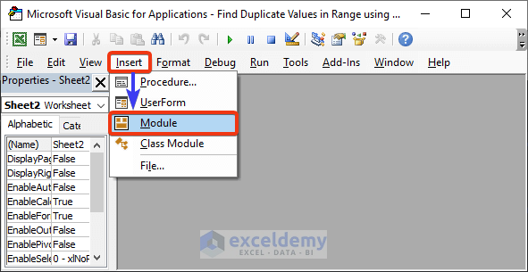Find Duplicate Values in a Range Using Excel For Loop