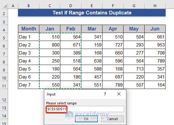 Excel VBA to Check If Duplicate Values Exist