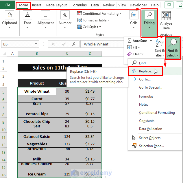 Find & Replace-How to Remove Space in Excel Between Rows