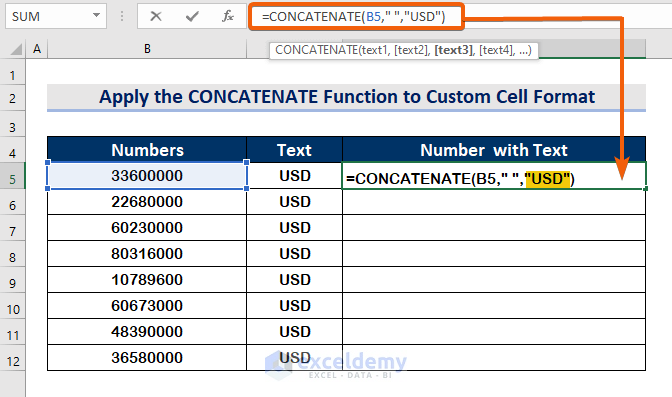 Suitable Ways to Custom Cell Format Number with Text in Excel