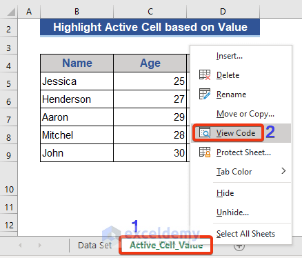 VBA to Highlight Active Cell Based on Value