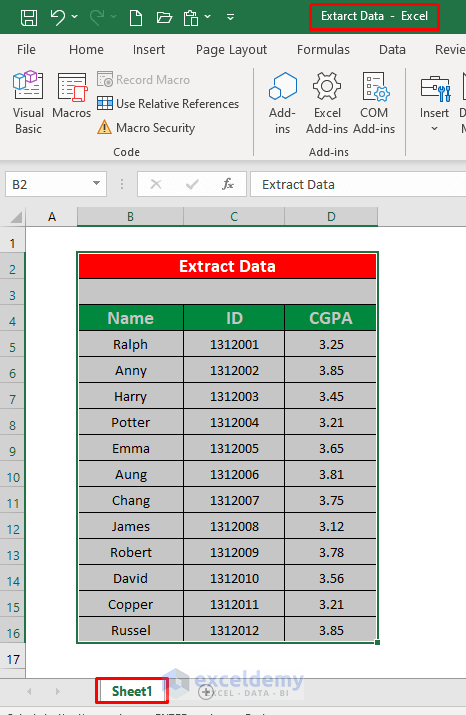 Bonus: Extract Data from One Workbook to Another Using VBA in Excel