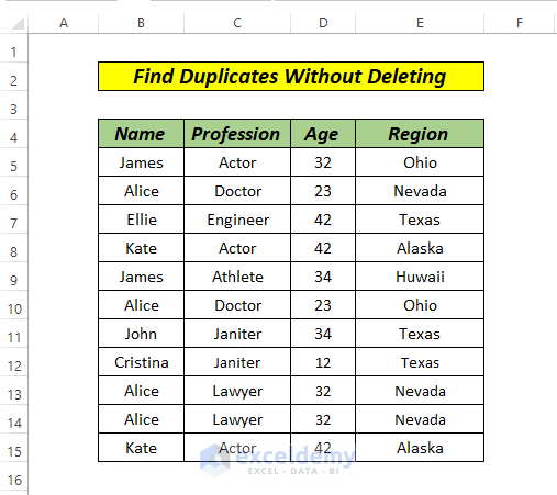 How to Find Duplicates in Excel Without Deleting 