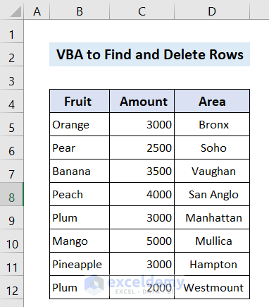 VBA to Find and Delete Rows