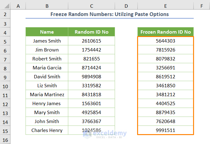 How to Freeze Random Selection in Excel Utilizing Paste Opitons