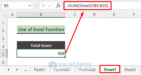 Apply Excel Function to Link Several Cells from Another Worksheet
