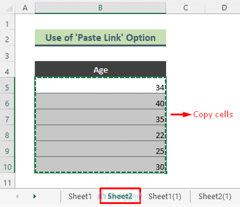 how-to-link-multiple-cells-from-another-worksheet-in-excel-5-easy-ways