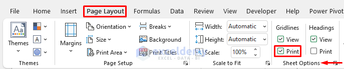 Print Excel Grid Lines
