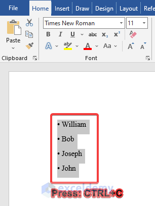 Create a Bulleted List by Pasting It from Microsoft Word