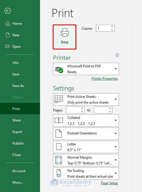 Apply Print Titles Command to Print Excel Sheet with Header on Every Page in Excel