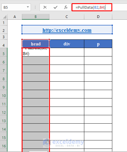 Entering Function to Pull Data Automatically from a Website into Excel VBA