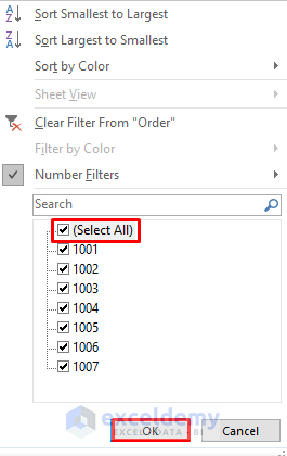 Remove Blank Rows Utilizing Filter 