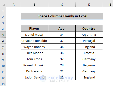 Space Columns to a Specific Size 
