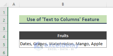 Separate Data into Rows/Columns by Comma Using ‘Text to Columns’ Feature in Excel