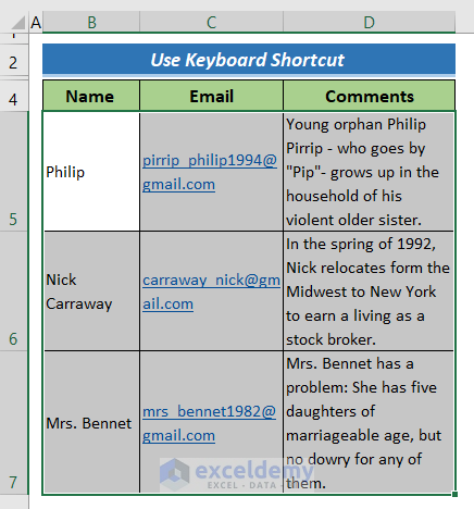 Use a Keyboard Shortcut to Wrap Text in Excel Cell 2