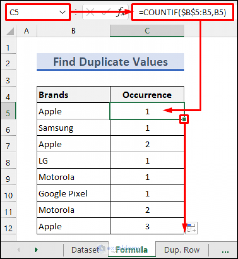 How To Find Duplicate Values In Excel Using Formula 9 Methods 