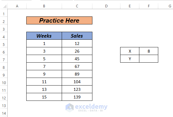 How to interpolate in excel graph 