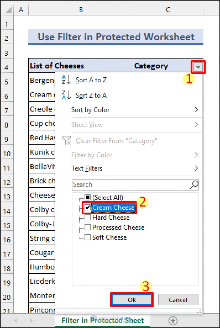 How To Use Filter In Protected Excel Sheet With Easy Steps ExcelDemy