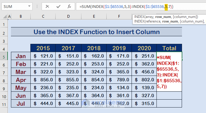 Effective Ways to Insert Column without Affecting Formulas in Excel 