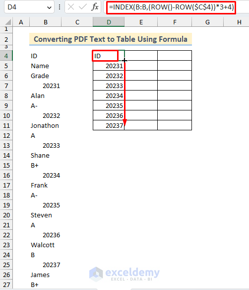 Inserting ID Column from Copied Data