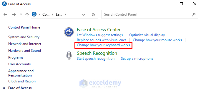 Turn on Sticky Keys If Keyboard Arrow Keys Are Not Working in Excel